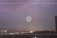 فیلم| اولین باران و رعدوبرق پاییزی بر فراز تبریز