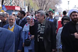 حضور چشمگیر اصحاب فرهنگ و هنر و رسانه استان در راهپیمایی روز جهانی قدس